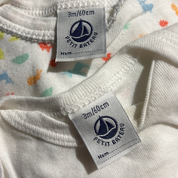 Petit bateau bodysuits and footie baby 3 months - Picture 8 of 8